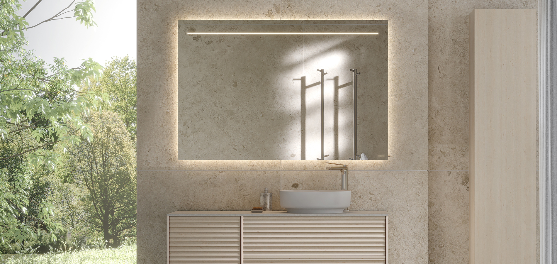 Epos kommod i vit ask med fronten Jalusi