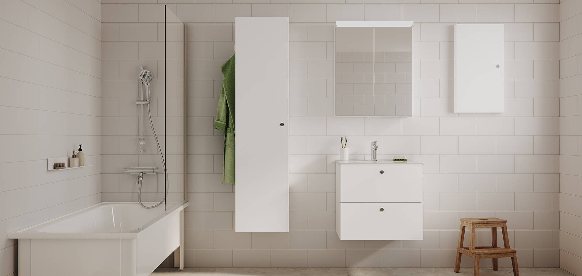 Intro möbelserie i vit matt