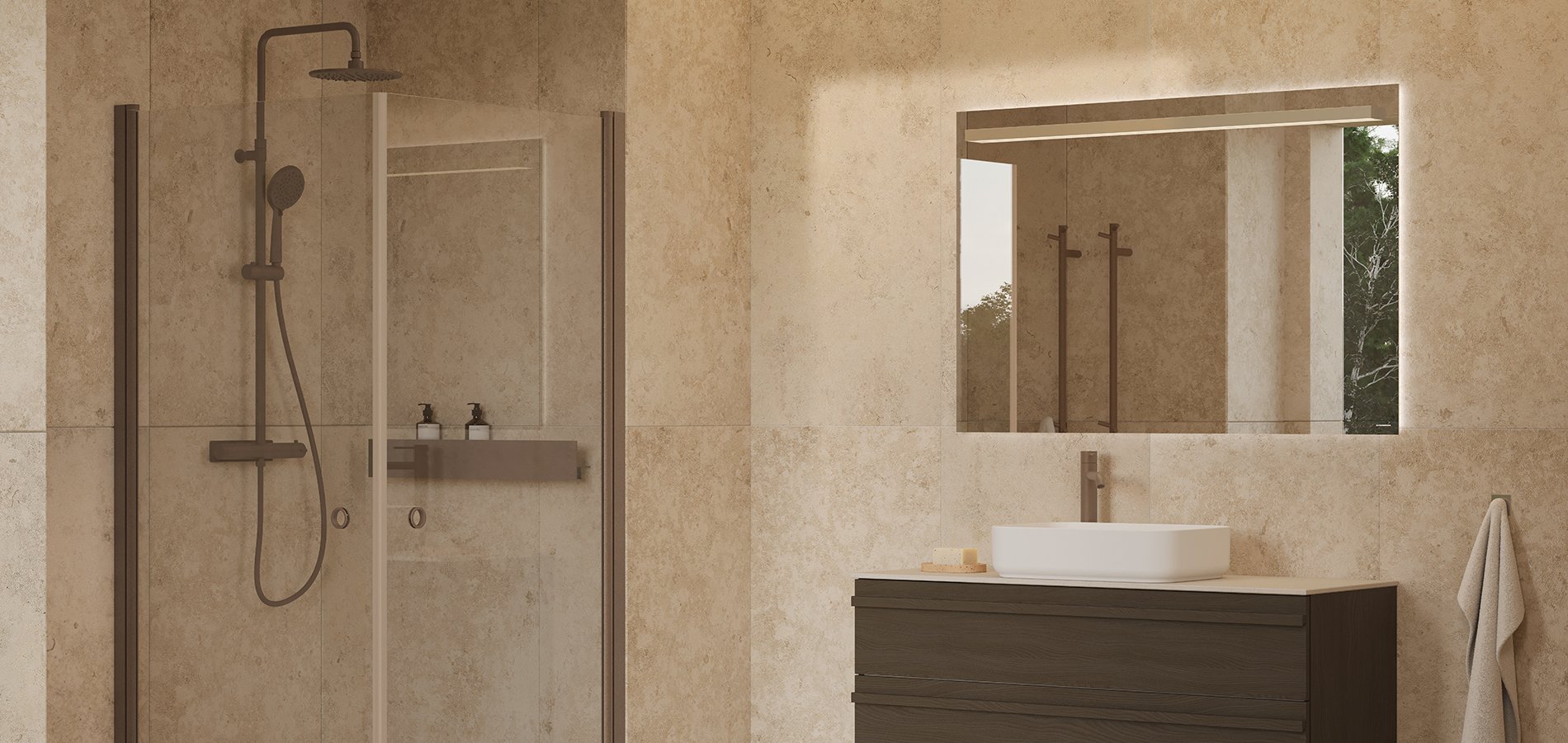 Poem kommod i brun ask och fronten List och detaljer i mocca