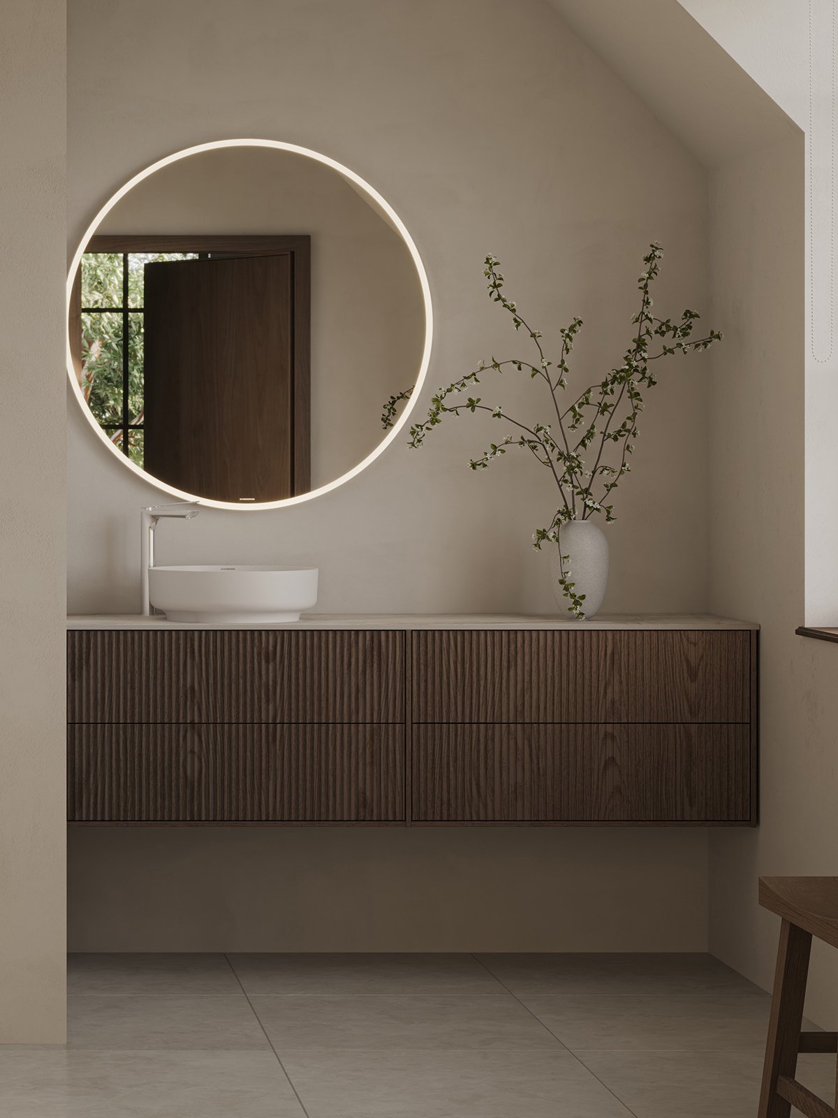 Epos badrumsmöbel i brun ask