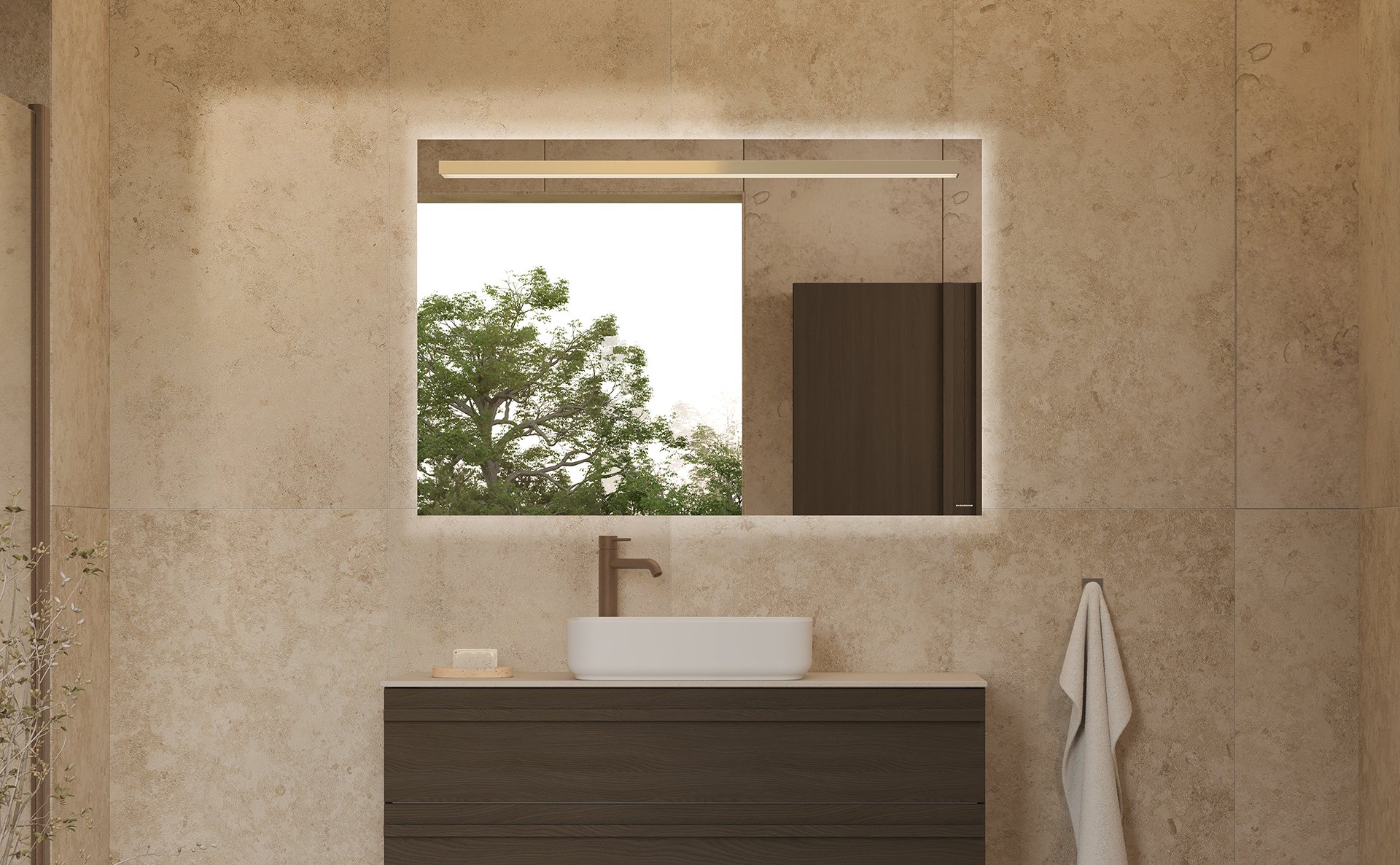 Poem kommod i brun ask med fronten List och detaljer i mocca