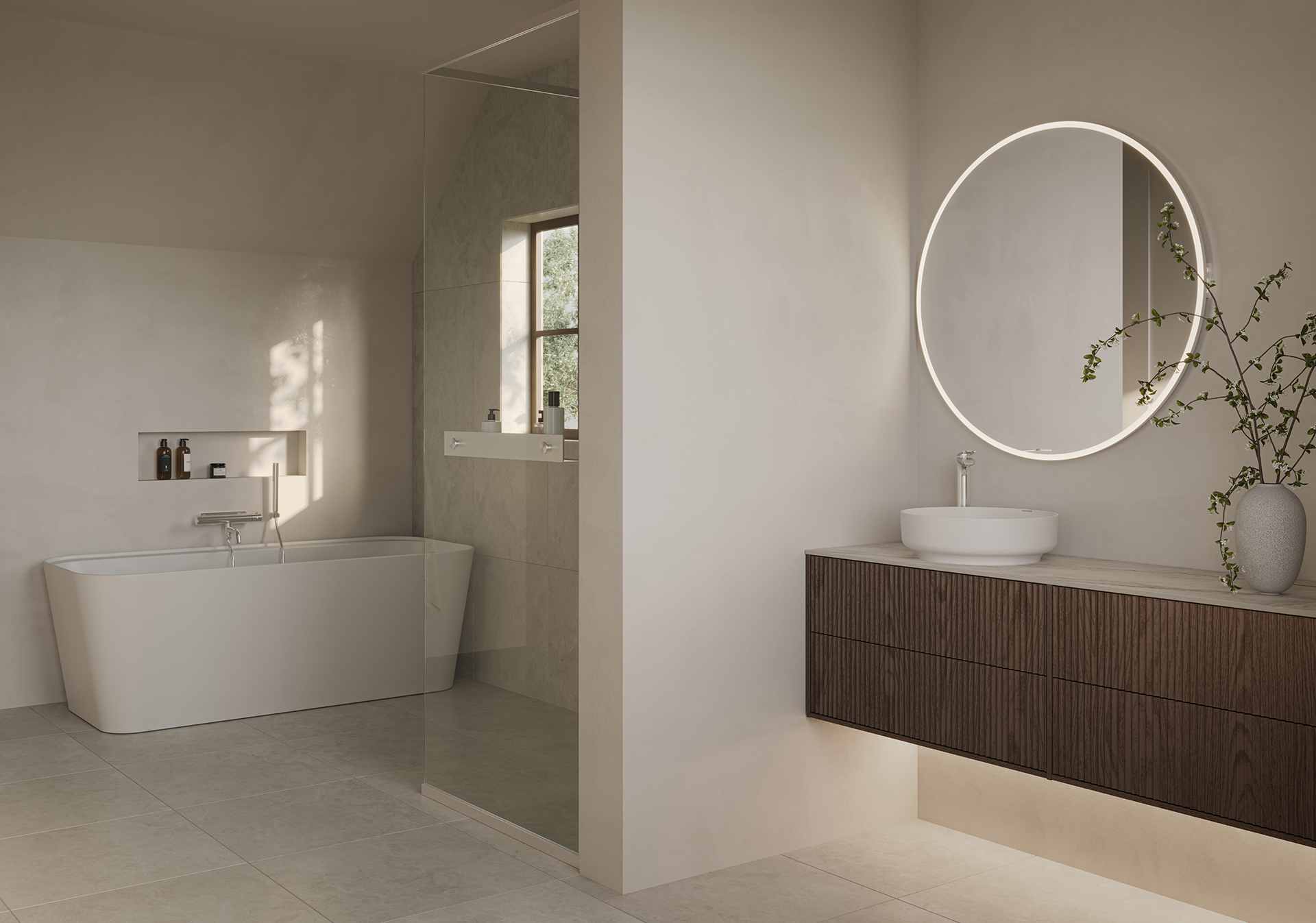 Epos kommod i brun ask med fronten Svall och Silva bänkskiva