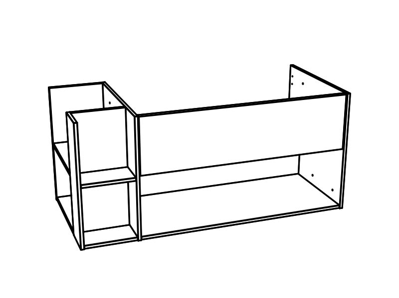 Epos tvättställsskåp 100x45 med 1 låda