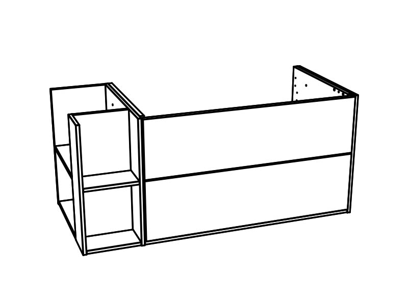Epos tvättställsskåp 100x45 med 2 lådor