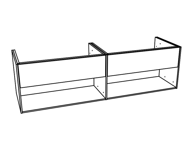 Epos tvättställsskåp 160x45 med 1+1 lådor