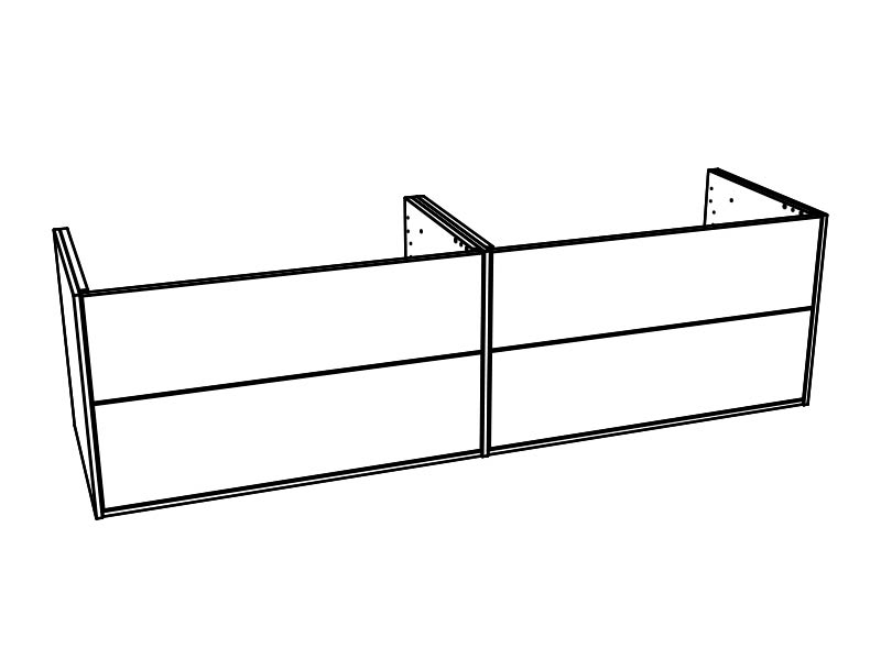 Epos tvättställsskåp 160x45 med 2+2 lådor