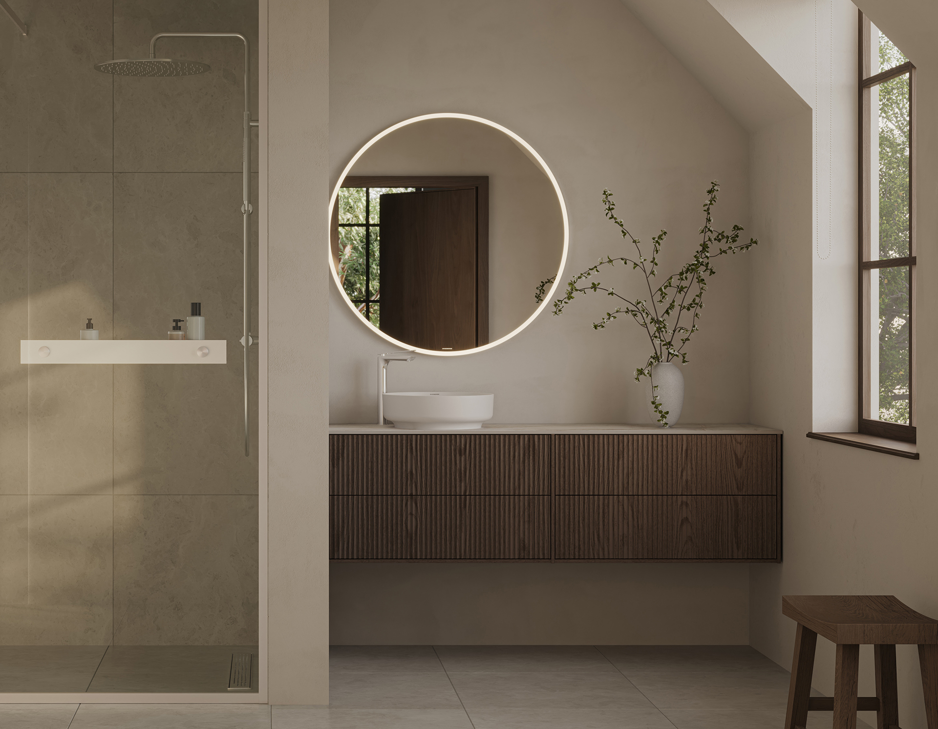 Epos kommod i brun ask med fronten Svall