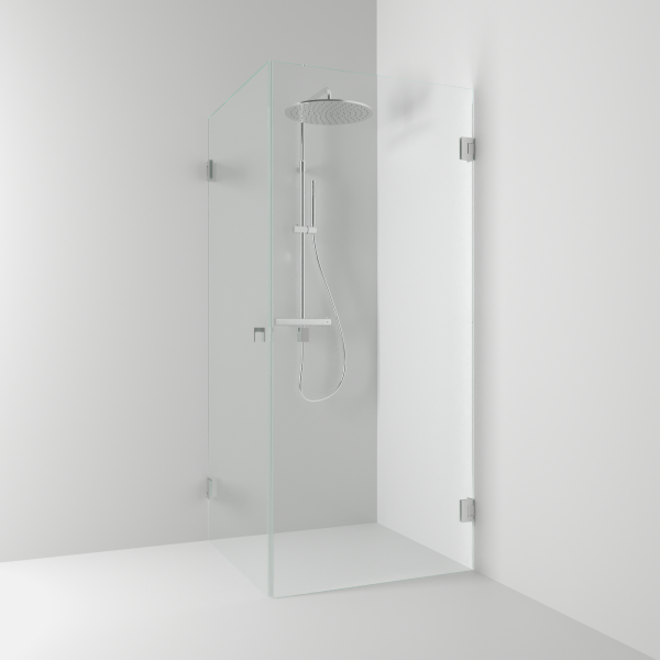 180° hörndusch med dörr