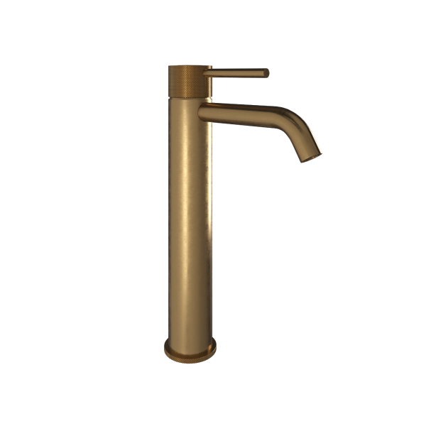 Skule lättrad tvättställsblandare, borstad mässing