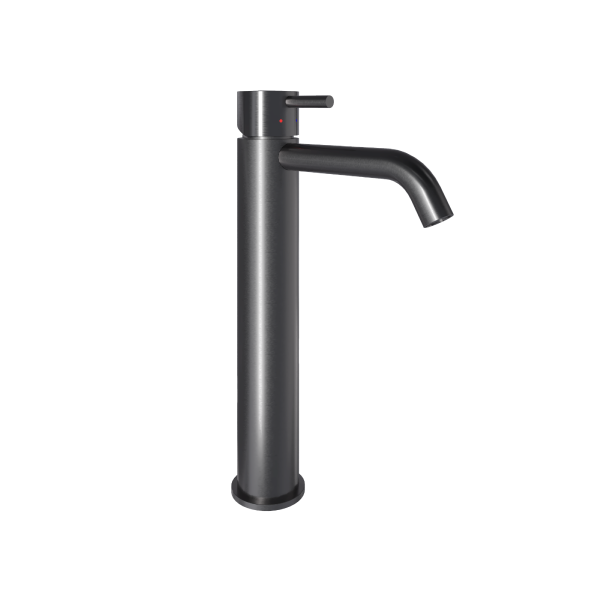 Skule slät tvättställsblandare, blyerts svart