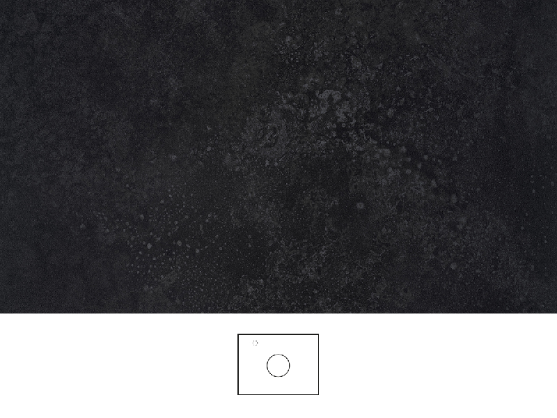 Grafit bänkskiva 60 cm i djup svartgrå stenlook med matt yta och subtilt mönstrad struktur. Tvättställsplacering i mitten av bänkskivan, kromad ettgreppsblandare till vänster av tvättstället.