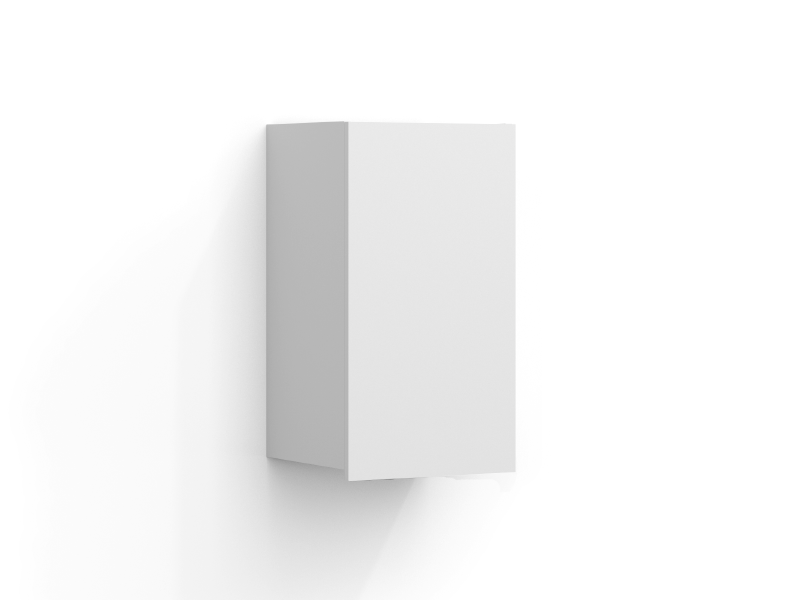 Väggmonterat badrumsskåp 70 x 40 cm med vit stomme och dörr i vit i stilren design för praktisk förvaring i badrummet.