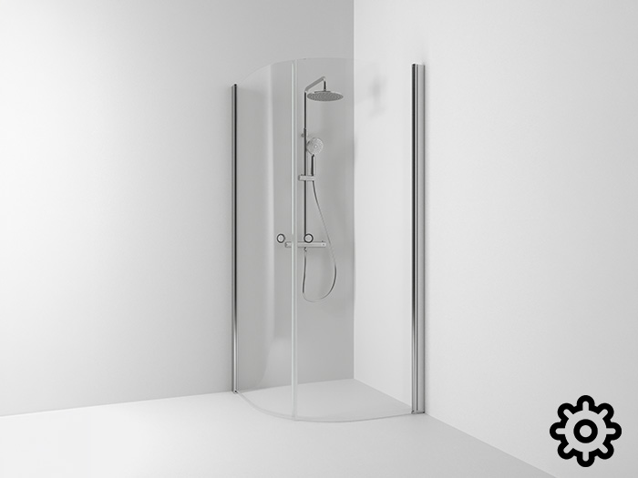 Skoga hörndusch halvrund reservdelar