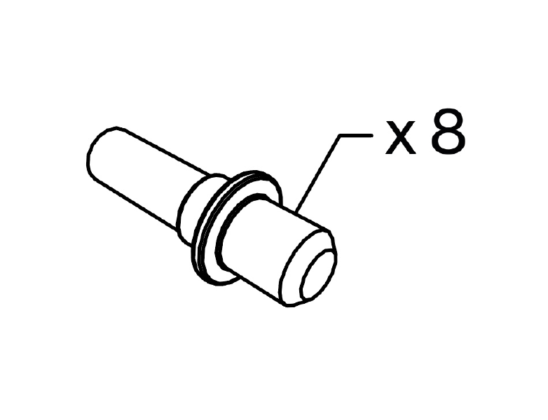 Beslagspåse hylltapp 8p